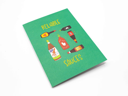 Klappkarte Asiatische Soßen "Reliable Sauces"