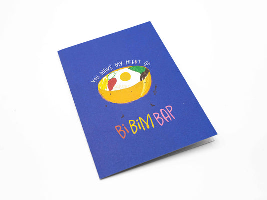 Klappkarte Bibimbap "You make my heart go Bi-Bim-Bap"