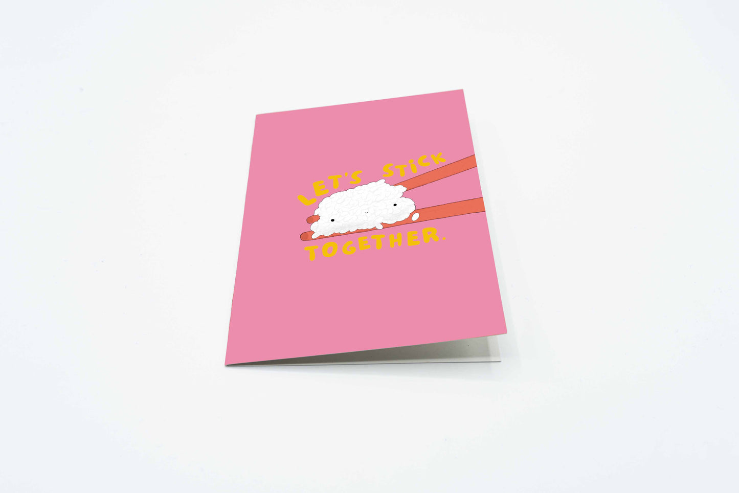 Klappkarte Reis "Let's stick together"