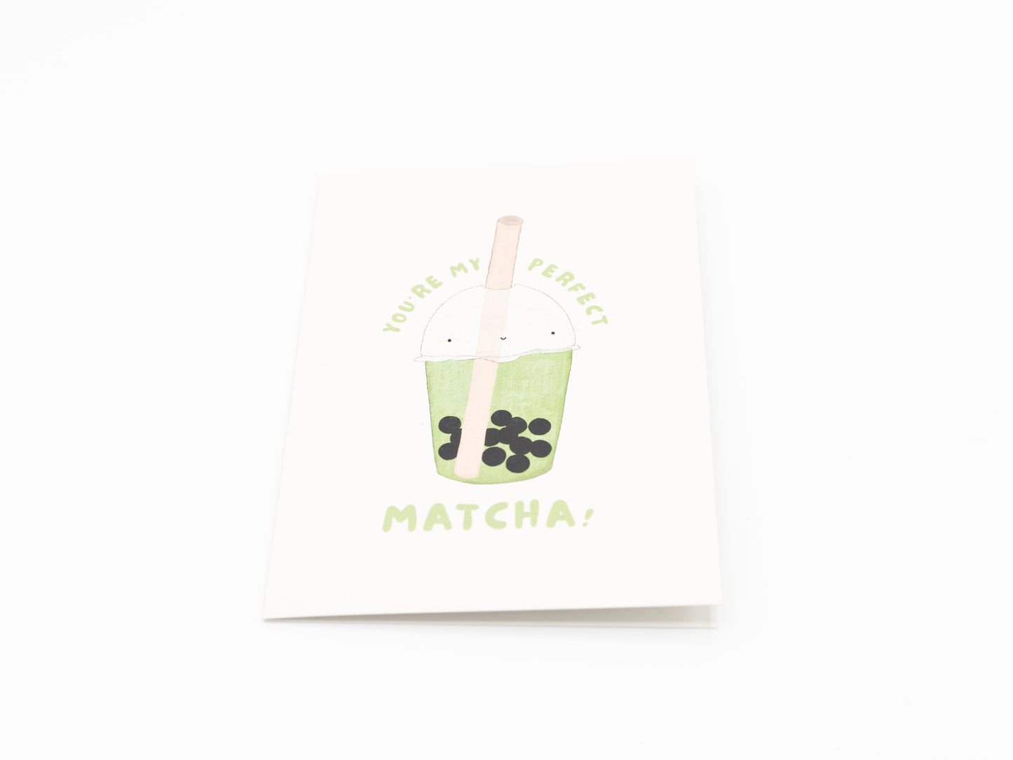 Klappkarte Bubble Tea Boba "You're my perfect Matcha"