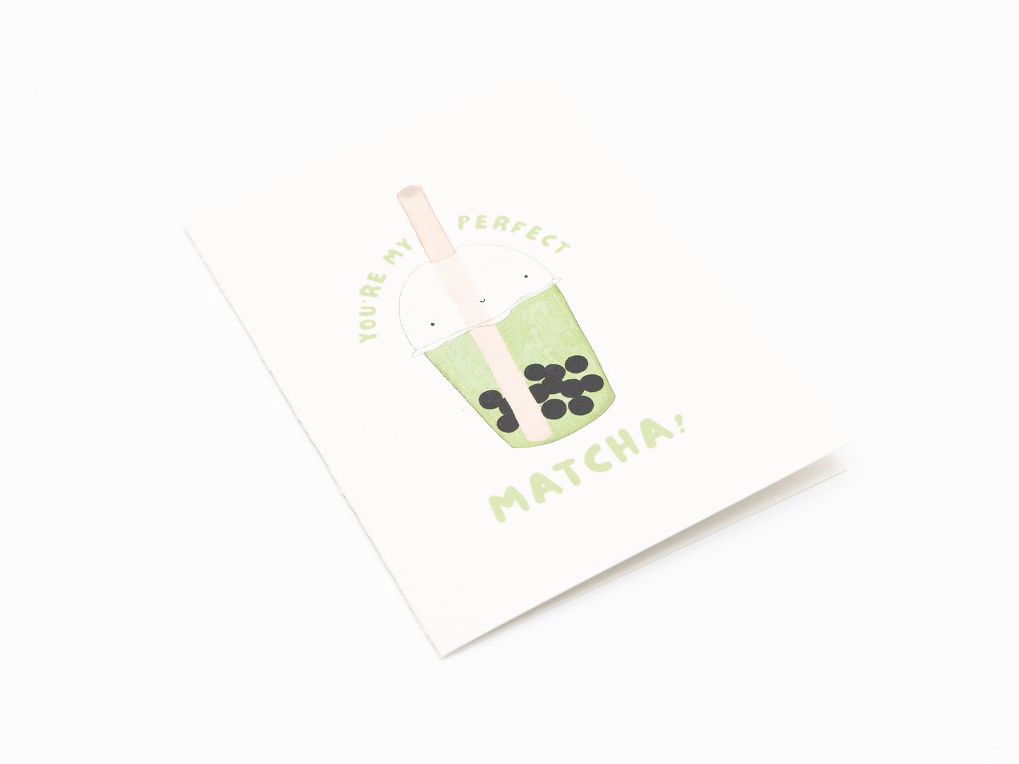 Klappkarte Bubble Tea Boba "You're my perfect Matcha"