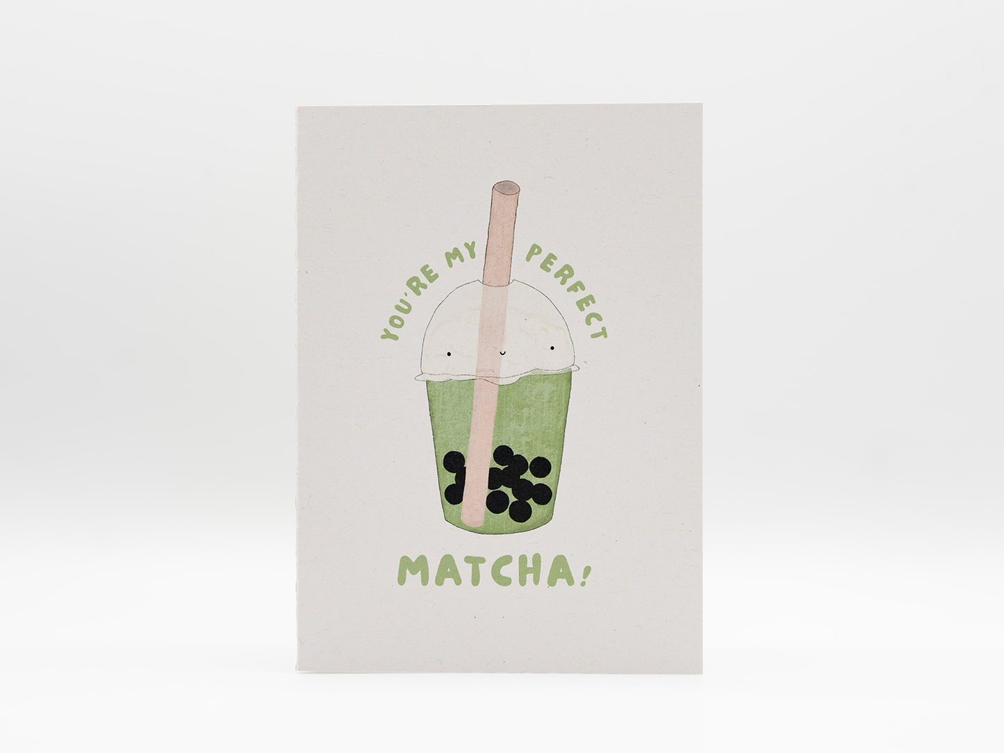 Klappkarte Bubble Tea Boba "You're my perfect Matcha"