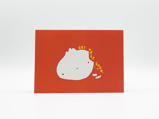 Klappkarte Bao "Get well soon"