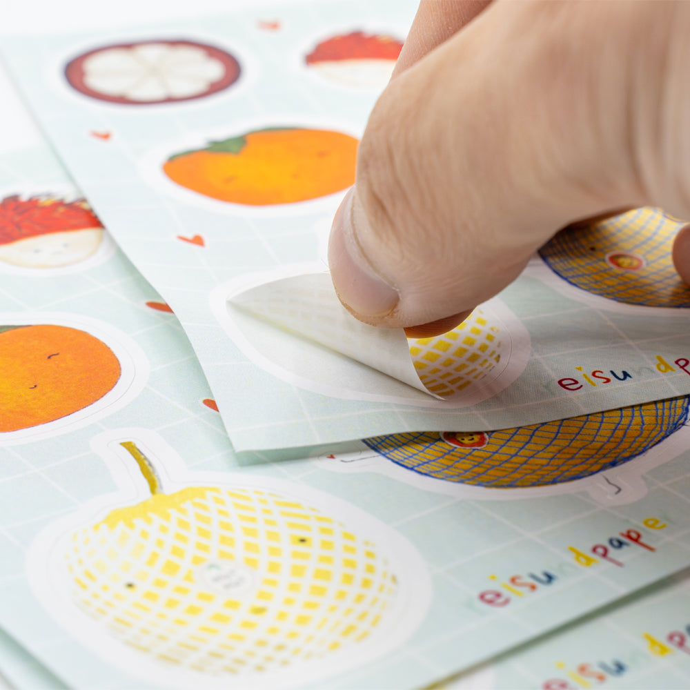 Stickerbogen asiatische Früchte