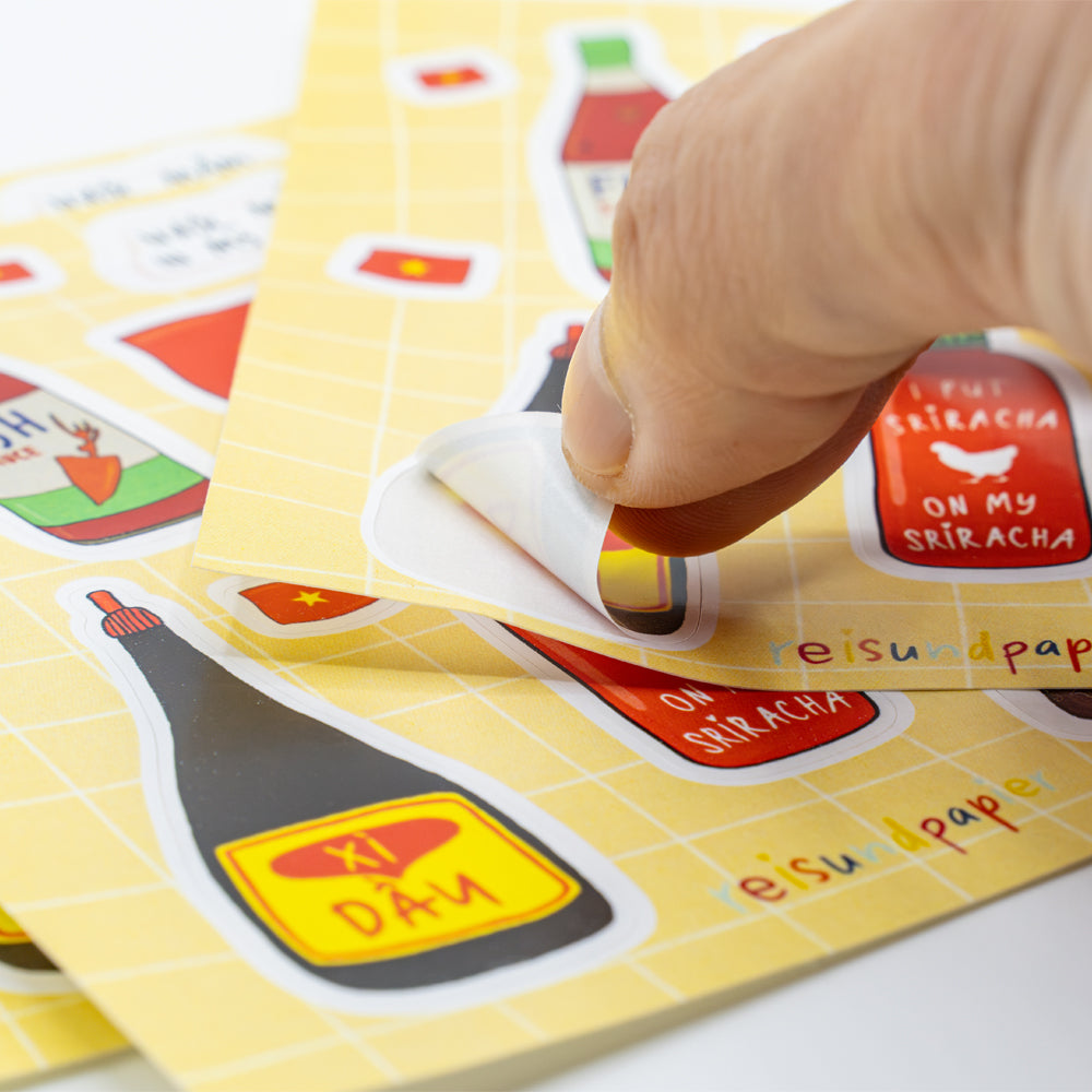 Stickerbogen asiatische Soßen