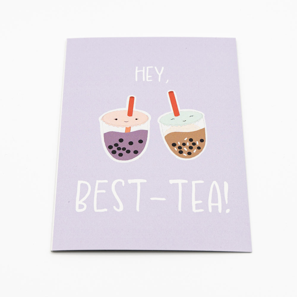 Klappkarte Bubble Tea Boba "Hey best-tea"