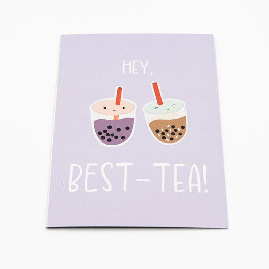 Klappkarte Bubble Tea Boba "Hey best-tea"