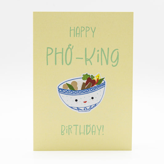 Klappkarte Pho "Happy Pho-king birthday"