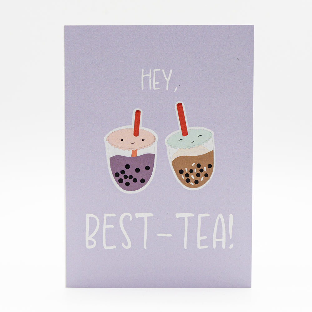 Klappkarte Bubble Tea Boba "Hey best-tea"