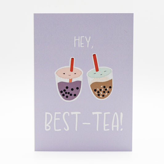Klappkarte Bubble Tea Boba "Hey best-tea"
