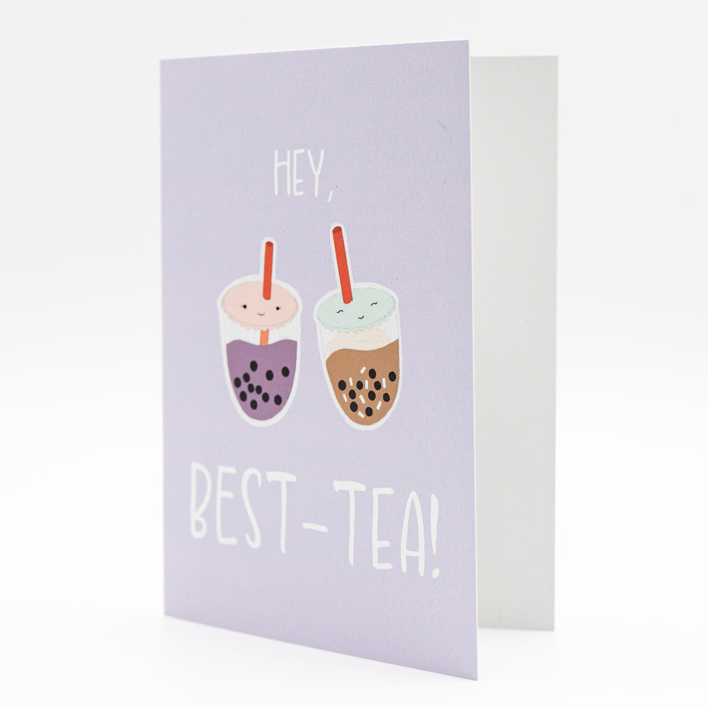 Klappkarte Bubble Tea Boba "Hey best-tea"