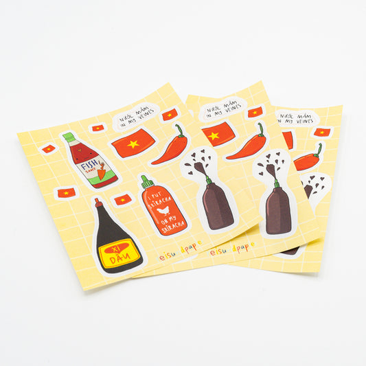 Stickerbogen asiatische Soßen