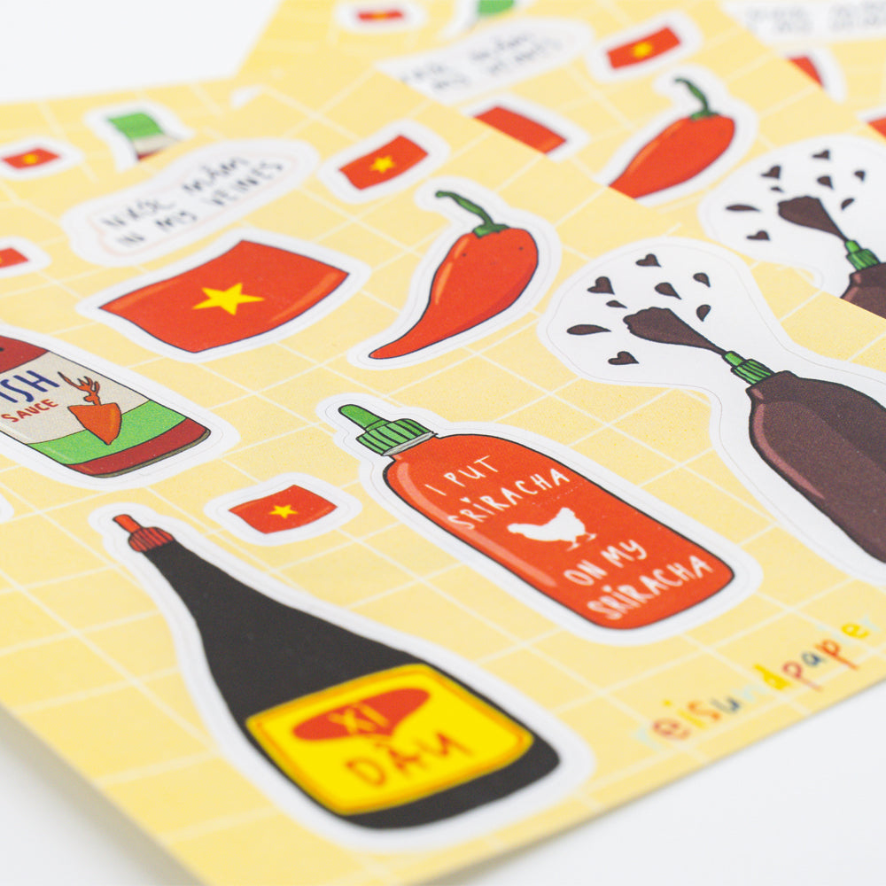 Stickerbogen asiatische Soßen